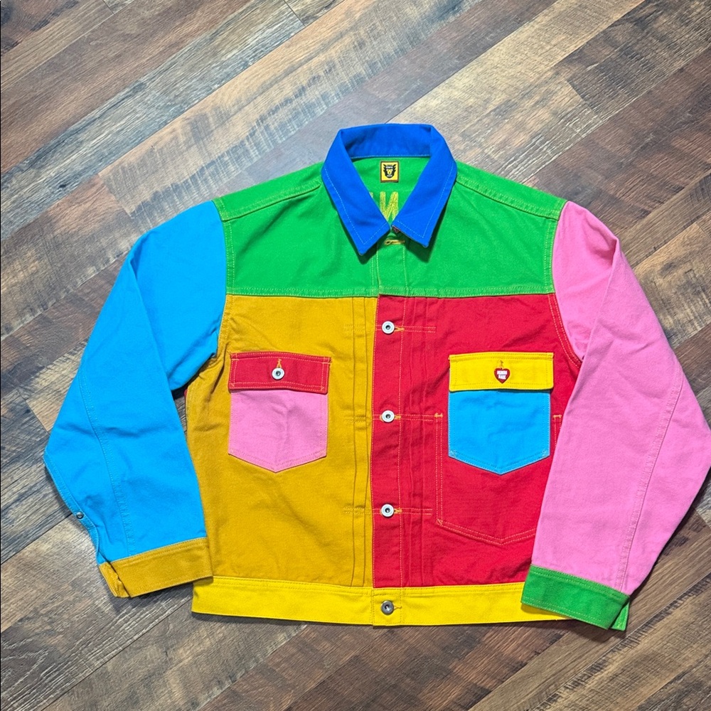 Rare Human Made Crazy Patchwork Denim Trucker Jacket - XL - NIGO